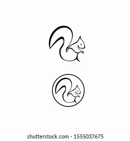Squirrel vector logo design for business