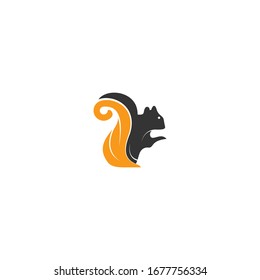 Squirrel vector logo design. Chipmunk logo design.