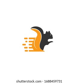 Squirrel vector logo design. Chipmunk logo design.	