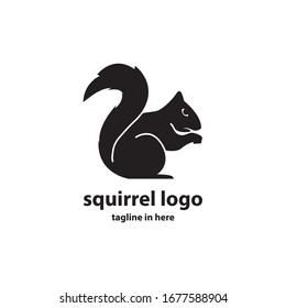 Squirrel vector logo design concept, simple, suitable for business finance and technology