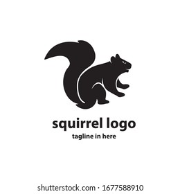 Squirrel vector logo design concept, simple, suitable for business finance and technology