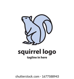 Squirrel vector logo design concept, simple, suitable for business finance and technology