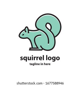 Squirrel vector logo design concept, simple, suitable for business finance and technology