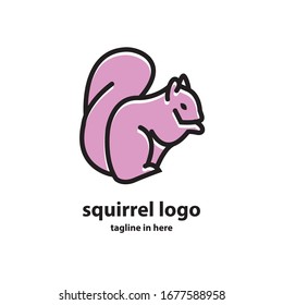 Squirrel vector logo design concept, simple, suitable for business finance and technology