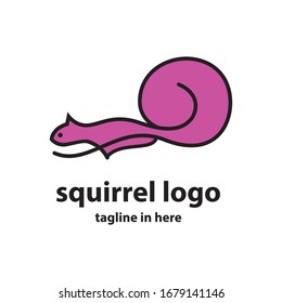 Squirrel vector logo design concept, simple, suitable for business finance and technology