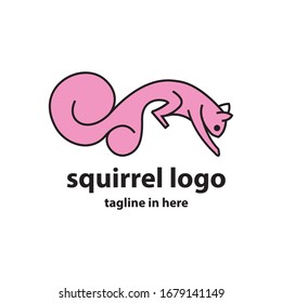Squirrel vector logo design concept, simple, suitable for business finance and technology