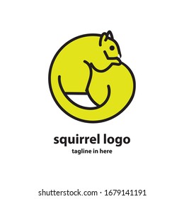 Squirrel vector logo design concept, simple, suitable for business finance and technology