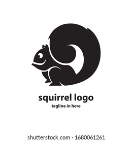 Squirrel vector logo design concept, simple, suitable for business finance and technology