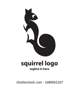 Squirrel vector logo design concept, simple, suitable for business finance and technology