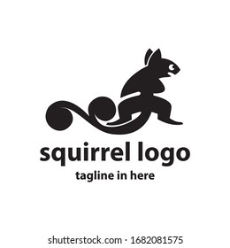 Squirrel vector logo design concept, simple, suitable for business finance and technology