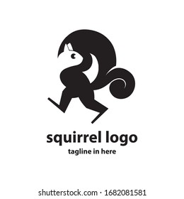 Squirrel vector logo design concept, simple, suitable for business finance and technology