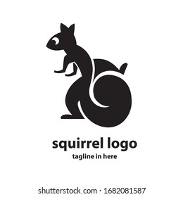 Squirrel vector logo design concept, simple, suitable for business finance and technology