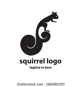 Squirrel vector logo design concept, simple, suitable for business finance and technology