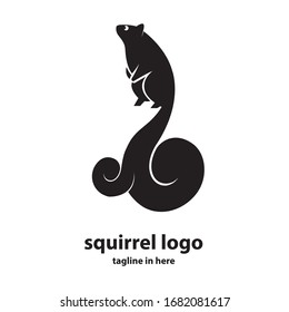 Squirrel vector logo design concept, simple, suitable for business finance and technology