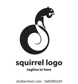 Squirrel vector logo design concept, simple, suitable for business finance and technology