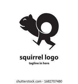 Squirrel vector logo design concept, simple, suitable for business finance and technology