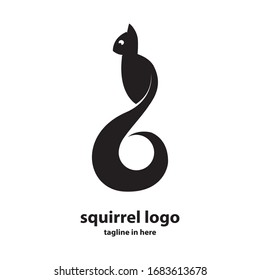 Squirrel vector logo design concept, simple, suitable for business finance and technology
