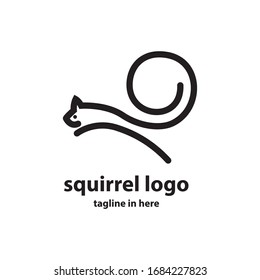 Squirrel vector logo design concept, simple, suitable for business finance and technology