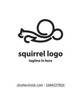 Squirrel vector logo design concept, simple, suitable for business finance and technology