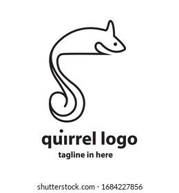 Squirrel vector logo design concept, simple, suitable for business finance and technology