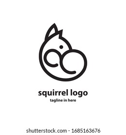 Squirrel vector logo design concept, simple, suitable for business finance and technology
