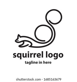 Squirrel vector logo design concept, simple, suitable for business finance and technology