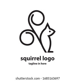 Squirrel vector logo design concept, simple, suitable for business finance and technology