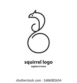 Squirrel vector logo design concept, simple, suitable for business finance and technology