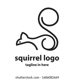 Squirrel vector logo design concept, simple, suitable for business finance and technology