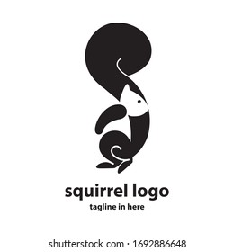 Squirrel vector logo design concept, simple, suitable for business finance and technology