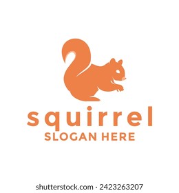 squirrel vector logo design. modern squirrel logo template