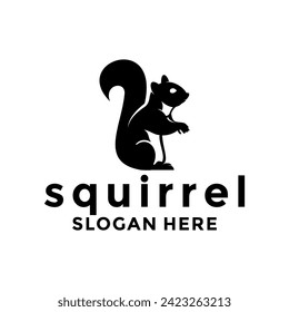 squirrel vector logo design. modern squirrel logo template