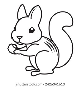 Ardilla Vector, Ardilla logo, silueta, símbolo. Diseño de contorno de ardilla