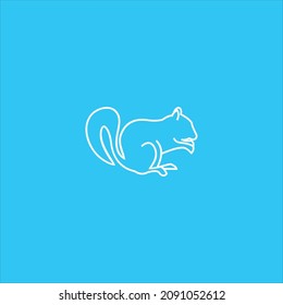 Squirrel Vector Logo Templates Line Art