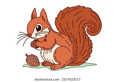 Squirrel vector pack.  Animals cartoon.