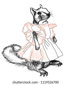 squirrel vector print