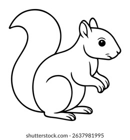 squirrel vector realistic line icon on white background
Vector line icon animal, wildlife