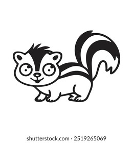 Squirrel vector silhouette icon on white background