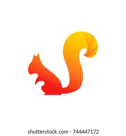Squirrel vector template yellow
