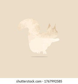 squirrel vector water color, looks like a watercolor painting style
