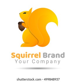 squirrel Volume Logo Colorful 3d Vector Design Corporate identity
