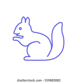 Squirrel web line icon.