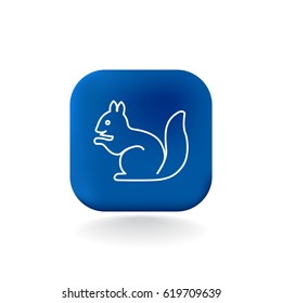 Squirrel web line icon.