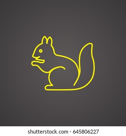 Squirrel web line icon.