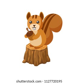 Squirrel wood symbol