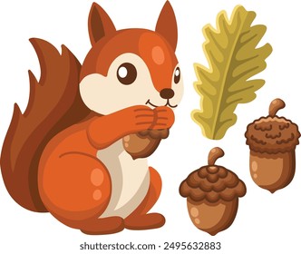 squirrels eat acorns and vegetables