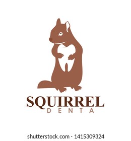 squirrels and teeth for dental Logo Design - Vector