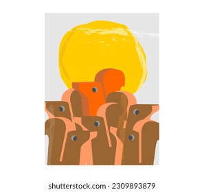 squirrels wall art vector, decorating vector