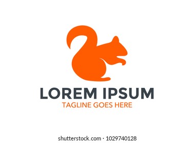 squirrle logo. minimalist. vector illustration