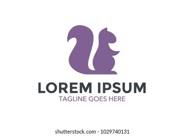 squirrle logo. minimalist. vector illustration